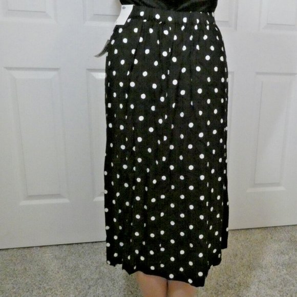 NWT Skirt Black Polka Dot Wear for Church Office Work Old Navy Women Size S - Picture 2 of 10